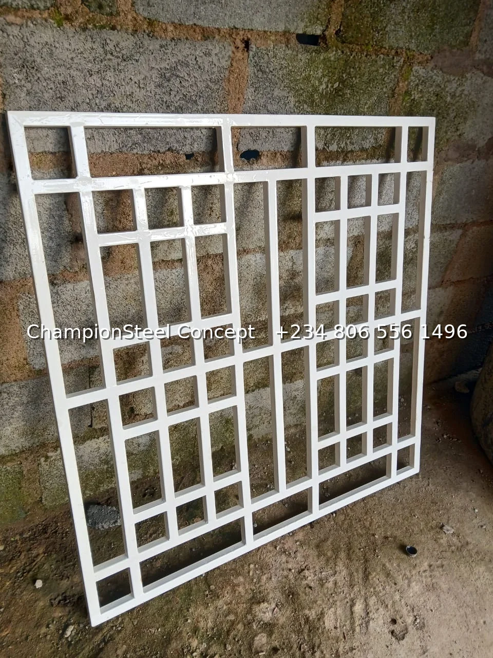 Custom Metallic Security Window Grilles